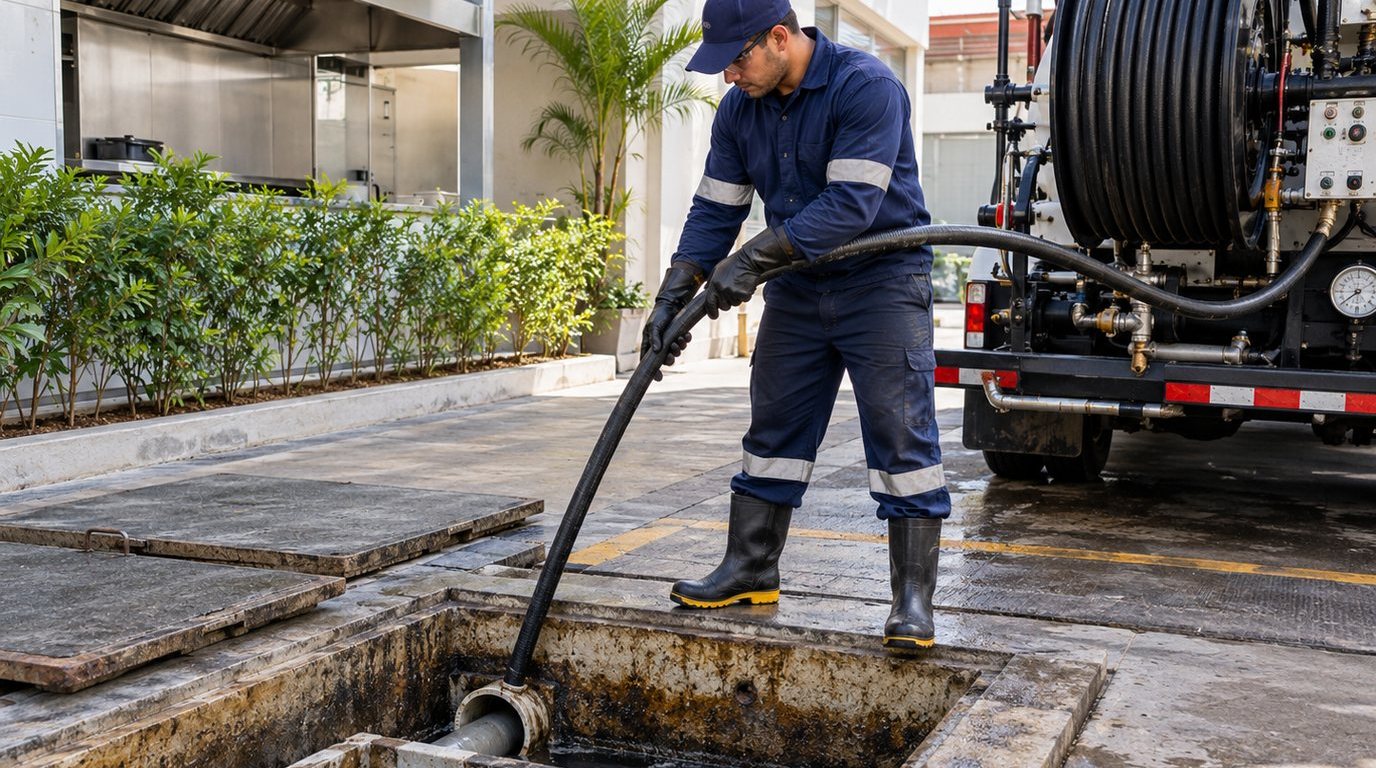 Hidrojateamento de Caixa de Gordura em Florianópolis‑SC